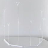 Set Of 2 White Plastic Balloon Column Stand Kit With Interlocking Base - YauSpark