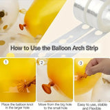 Set of 4 Balloon Arch Kit - Decorating Strips, Balloon Tie Tool, Glue Dots and Curling Ribbon - YauSpark