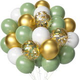 Set of 40 Avocado Green Party Balloon Kit 12" - YauSpark