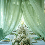 Sheer Organza Wedding Arch Draping Fabric 20ft Light Green - YauSpark