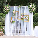 Sheer Organza Wedding Arch Draping Fabric 20ft White - YauSpark