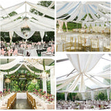 Sheer Wedding Arch Drape 5ftx32ft Gold - YauSpark