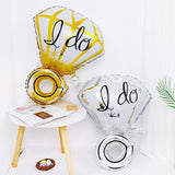Silver I Do Diamond Ring Mylar Foil Helium Air Balloon 25" - YauSpark