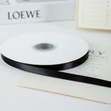 Single Face Decorative Satin Ribbon 100 Yards 3/8" Black - YauSpark