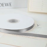 Single Face Decorative Satin Ribbon 100 Yards 3/8" Light Gray - YauSpark