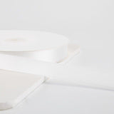 Single Face Decorative Satin Ribbon 100 Yards 7/8" White - YauSpark