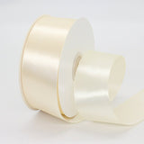 Single Face Decorative Satin Ribbon 50 Yards 1.5" Beige - YauSpark