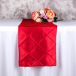 Taffeta Pintuck Table Runner 12"x108" Navy Blue - YauSpark