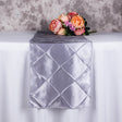 Taffeta Pintuck Table Runner 12"x108" Royal Blue - YauSpark