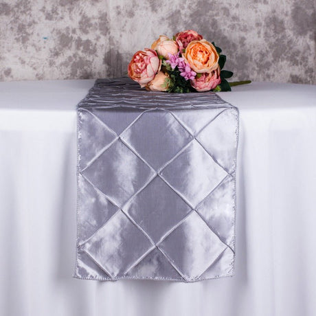 Taffeta Pintuck Table Runner 12"x108" Royal Blue - YauSpark
